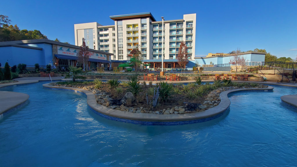 Flat Work Concrete, Sidewalk around a pool at Margaretville Hotel Resort Pigeon Forge